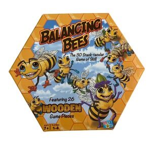Balancing Bees Getta1Games 3D Wooden Stacking Skill Game 26 Pieces Ages 7